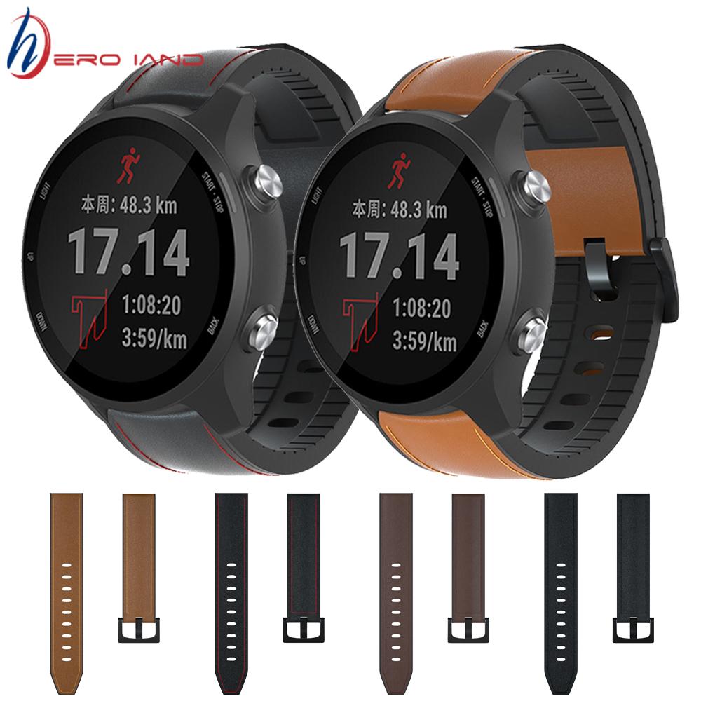 НОВЫЙ силиконовый кожаный ремешок для часов Garmin Forerunner 245 /Forerunner 645 /vivoactive 3 music сменный ремешок на запястье