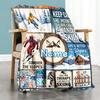 Keep Calm Skiing Theme Customize Your Name Home Blanket S Comfortable Soft Lightweight For All Seasons Use In Picnics Sofas Offices Beds Living Rooms