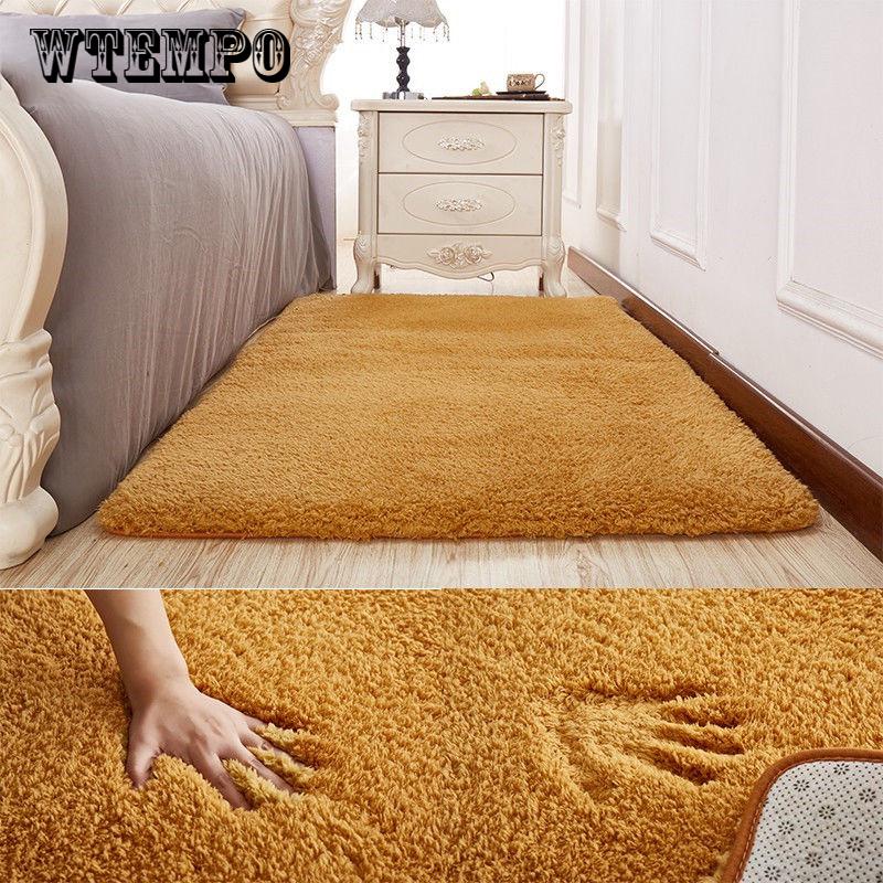 Нескользящий ковер для гостиной, журнальный столик, одеяло, прикроватный коврик для спальни, коврики для йоги, однотонный плюшевый коврик