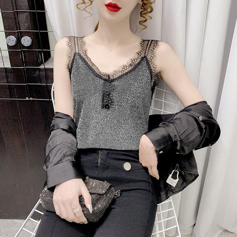 Plus Size Women's Lace Patchwork Backless Camisole - Summer Style