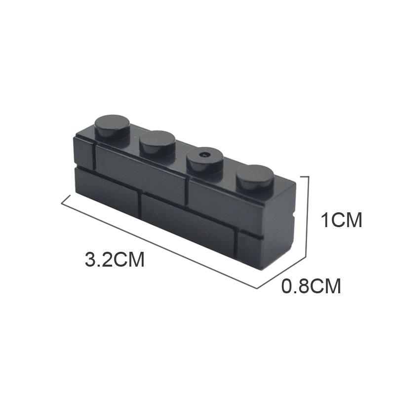 30 шт. Настенные полосатые кирпичи MOC 1x4 Строительные блоки Игрушки Дворец Замок Креативные фигурки Военный дом Стена Прозрачные детали