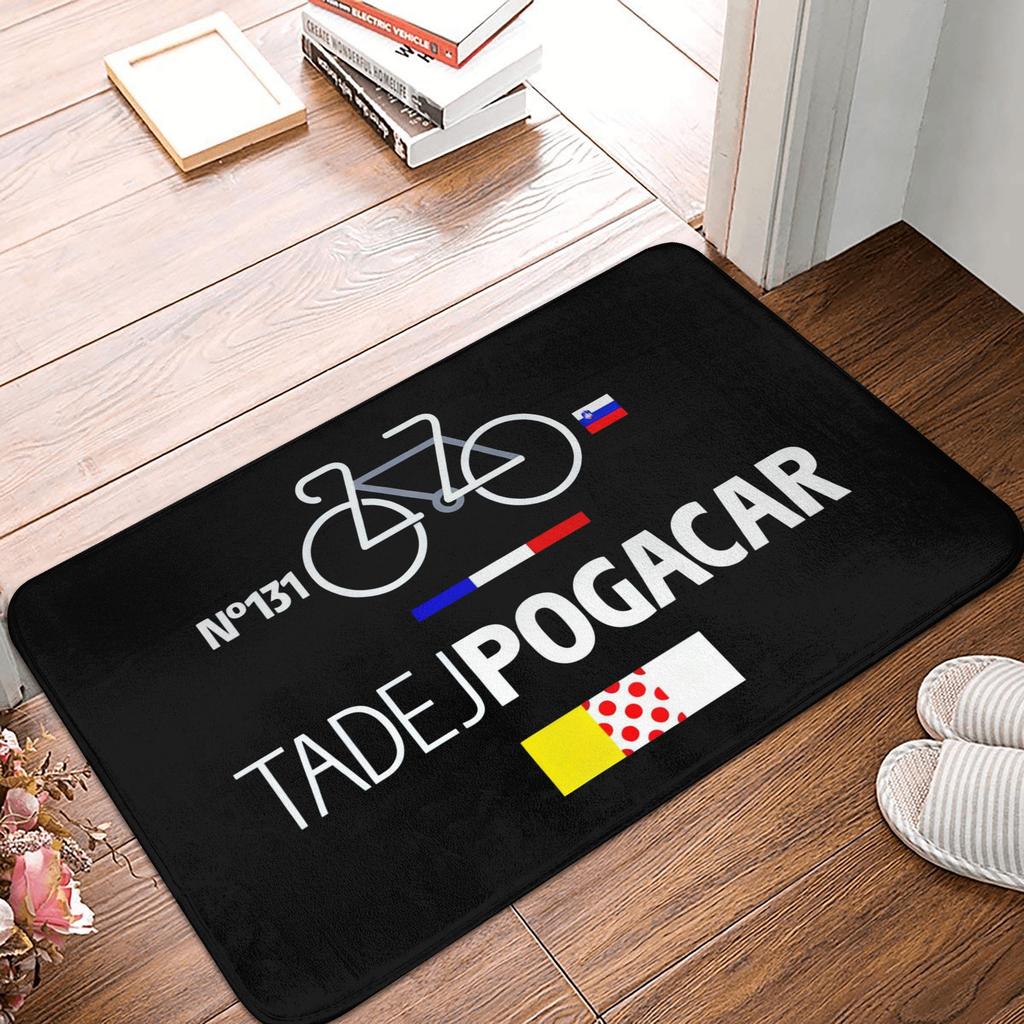 Cycling Team Tadej Pogacar Door Bathroom Kitchen Mats Anti-Slip Outdoor Doormat Bedroom Balcony Entrance Rug Carpet Footpad