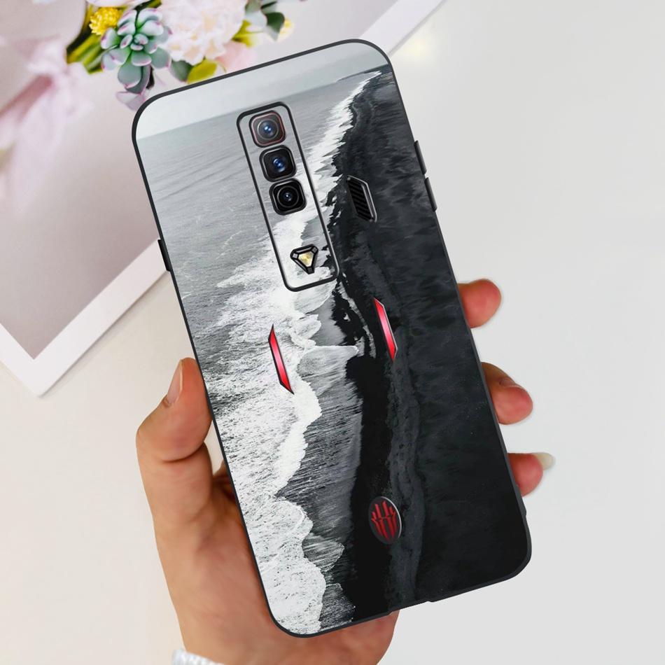 Чехол для ZTE Nubia Red Magic 7 7S Pro Zte nubia REDMAGIC 7S 7Pro Модный Крутой Узор Черный Силикон Мягкие Чехлы для Телефона