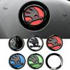 AAAAL1 for Skoda 46MM Car Logo Steering Wheel Sticker Badge Rapid Yeti Superb Octavia Fabia Laura VRS Kodiaq Karoq KAMIQ Scala Citigo