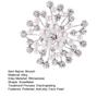 Women Brooch Snowflake Shape Rhinestone Faux Pearl Decor Anti-slip Wear-resistant Suit Coat Collar Hat