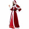 Mrs. Claus Costume for Women Adult Christmas Santa Dress with White Faux Fur Trim Velvet Xmas Cosplay Outfit