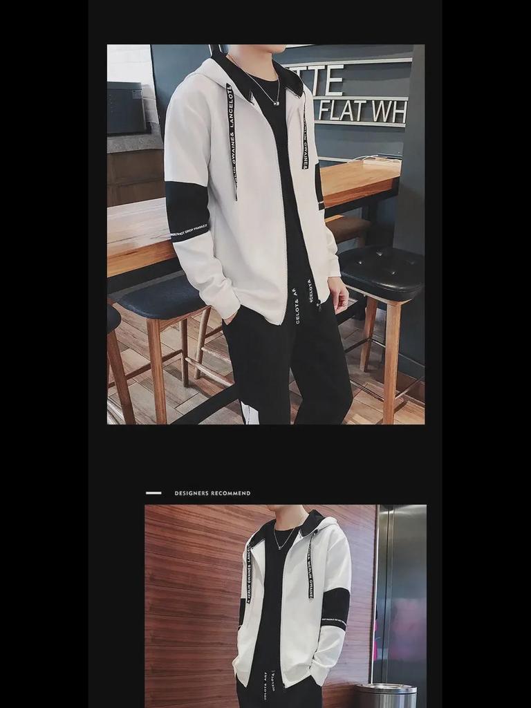 Мужская модная повседневная толстовка и костюм в корейском стиле - коллекция осень/зима, легкая и стильная для лета