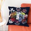 Rock Band U Pillow Case Silky Short Plush With Invisible Zipper Dustproof Sofa Cushion Cover For Home Decor
