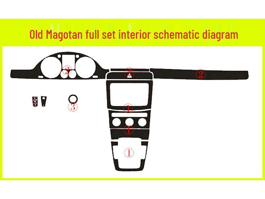 Magotan B6 Carbon Fiber Console & Gear Lever Interior Modification Stickers