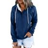 Women's Casual Fashion Solid Color Long Sleeve Pullover Hoodies Sweatshirts