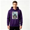 Men Casual Anime Character Print Pullover Hoodie Long Sleeve Comfort Streetwear Hooded Sweatshirt