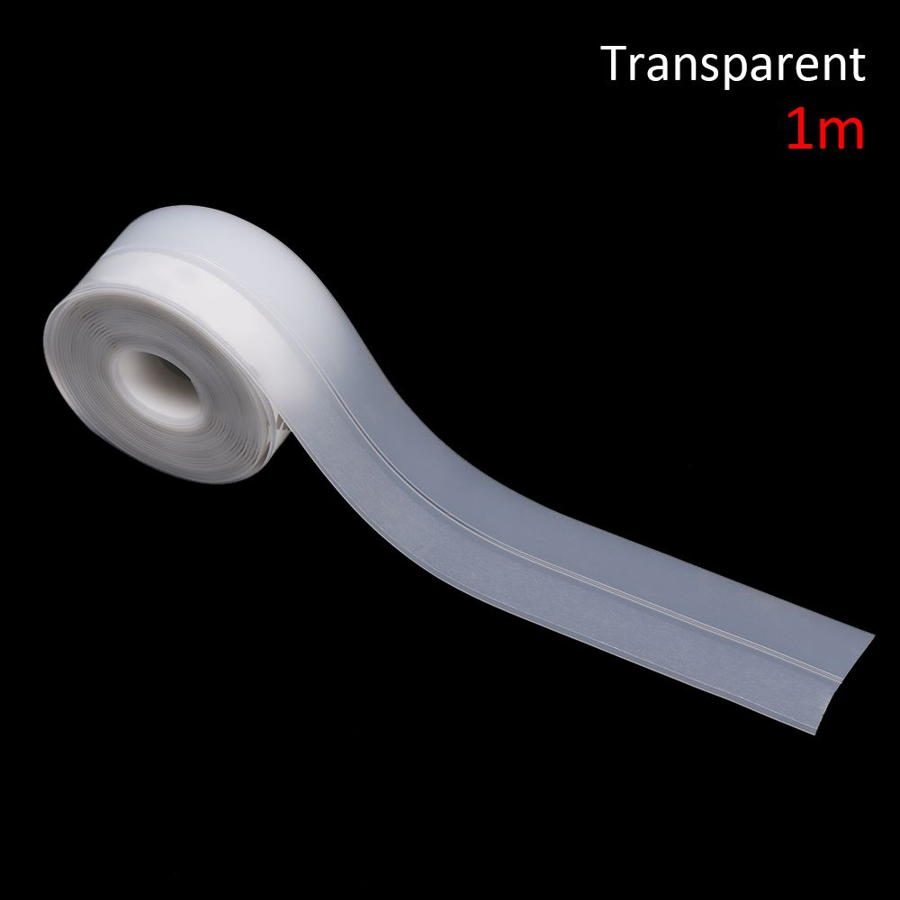 1м/3м/5м Домашний Декор Лента для Дверей и Окон Ванная Комната Защита от Плесени Уплотнительная Лента Силиконовая Резина Наклейка на Стену