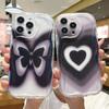 Cream Wave Silicone Clear Soft Case Cute Butterfly Shell Mobile Phone Transparent Back Cover for iPhone Samsung Xiaomi