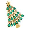 Zinc Zinc Alloy Rhinestone Brooch Full Rhinestones Christmas Crystal Pins Christmas Tree Brooch  Unisex