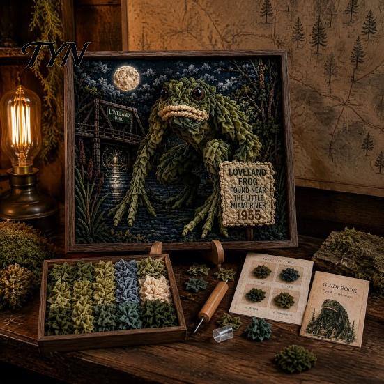 Layered 3d Fabric Wall Decor 3D DIY Poke Art Kit, Creative Handmade Craft Set, Fantasy Forest Unique Home Decoration Crafts Animals Pressing