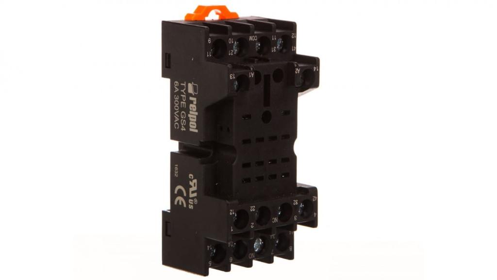 Gniazdo Wtykowe Do Przekaźnika R4 10A 300V Ac Czarne Gs4 2613504