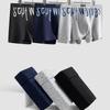 SEPTWOLVES Мужские антибактериальные хлопковые боксеры-брифы с принтом букв, 3 шт.