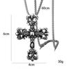 Ожерелье с крестом Панк Мужское ожерелье Властное Титановая сталь Титановая сталь Ювелирные изделия