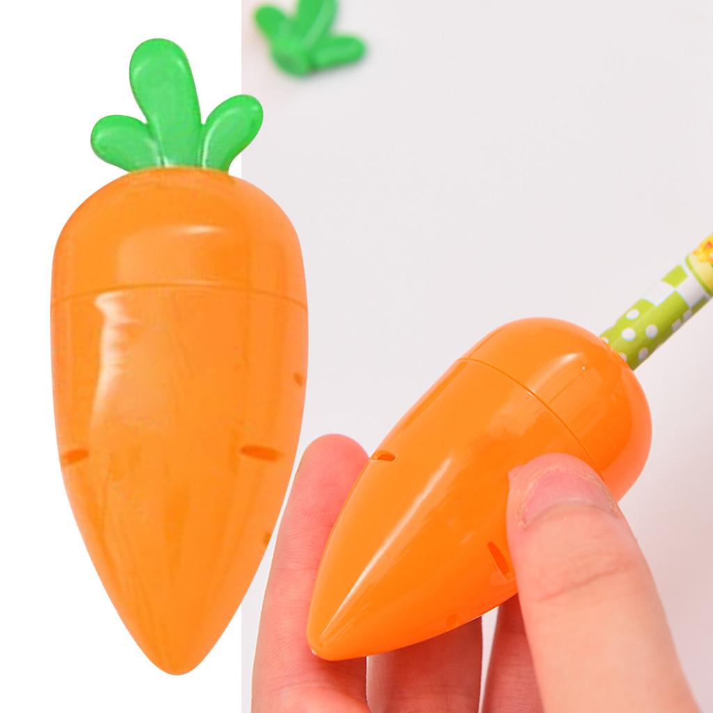 Точилка для карандашей в форме морковки, мультяшная, милая, маленькая, освежающая, точилка для карандашей, учебная станция для студентов