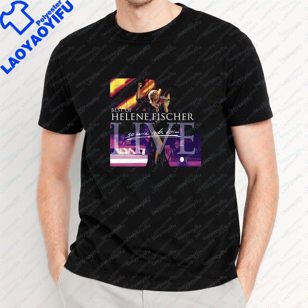 Loose And Retro Helene Fischer Print Neutral Trend ShortSleeved Shirt Suitable For Both Unisex And Unisex Comfortable TShirt