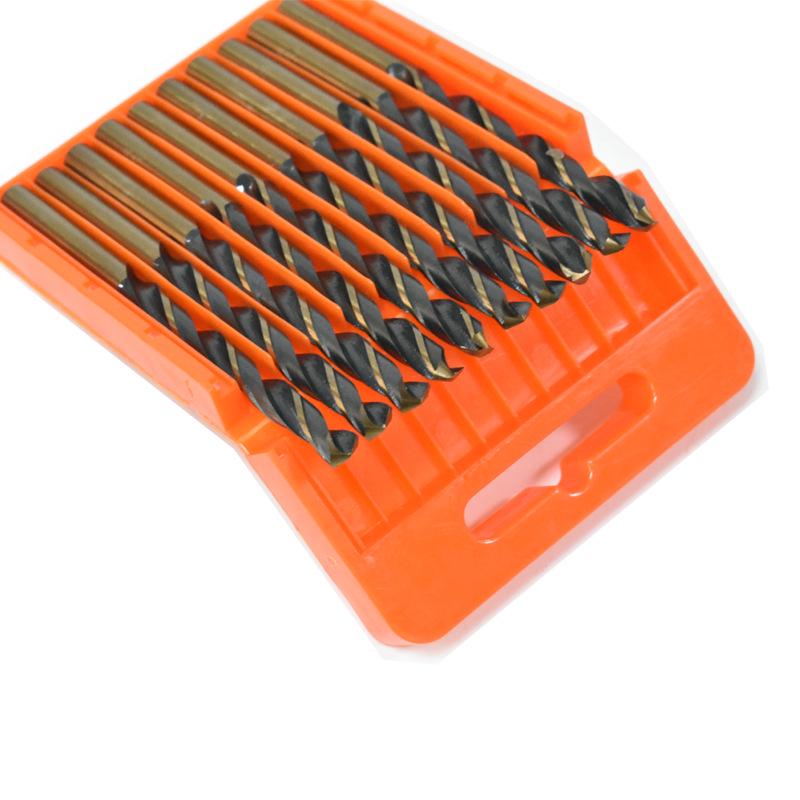 Сверло спиральное из быстрорежущей стали по металлу, черное и желтое, прямой хвостовик