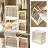 Household Toys Stackable Folding With Wheels Plastic Foldable Storage Boxes Bins Collapsible Wardrobe Clothes Organizer Cabinet