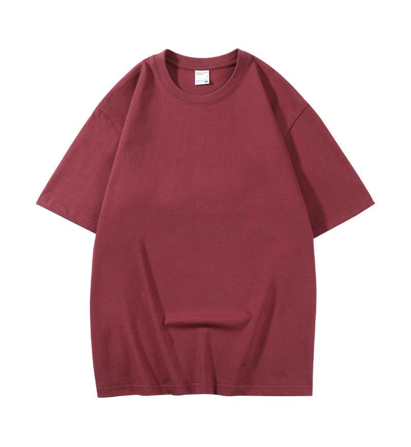 Футболка унисекс из плотного хлопка плотностью 300 г: Короткие рукава, двойная пряжа, круглый вырез, спущенное плечо, повседневная рабочая одежда, возможность нанесения индивидуального логотипа