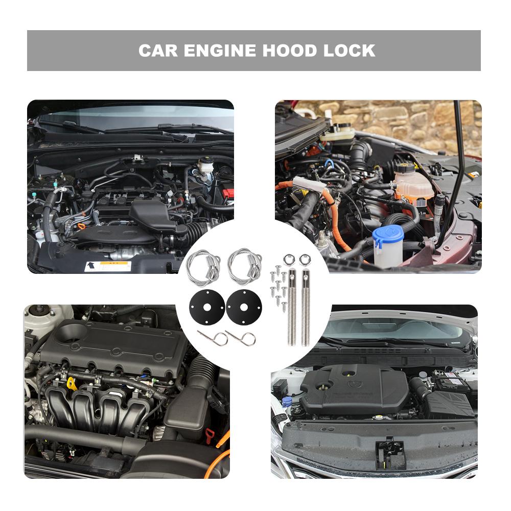 Универсальный комплект зажимов для замка капота из нержавеющей стали Perfect Fit Car Quick Release Modified Accessories Motor Mount Cap Pin Plate