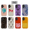 Clmj Корейский INS арт Чехол для телефона Для IPhone 17 16e 16 15 14 13 12 11 X XS XR 7 8 Air Pro Max Plus Роскошный Двухслойный Задний Чехол
