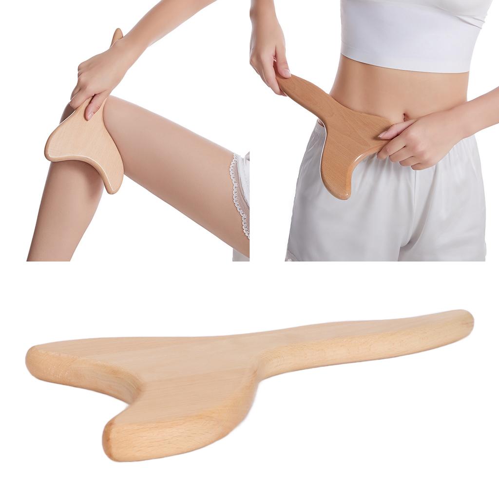 Буковая скребковая доска Изысканный деревянный инструмент для массажа гуаша для шеи, тела, меридианов