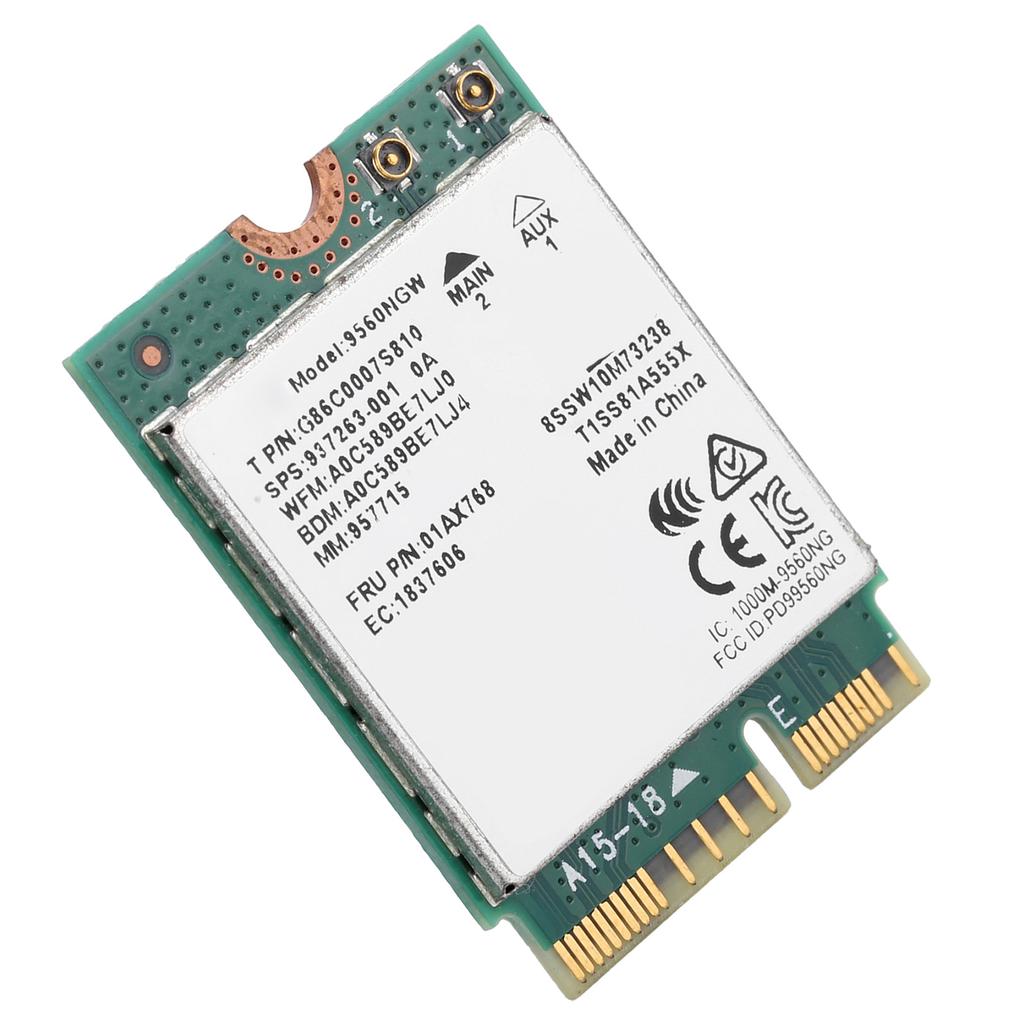 Беспроводная сетевая карта Bluetooth5.0 802.11ac M.2 Wifi-адаптер с антенной 9560NGW 1730 Мбит/с(Подключение проволочной антенны