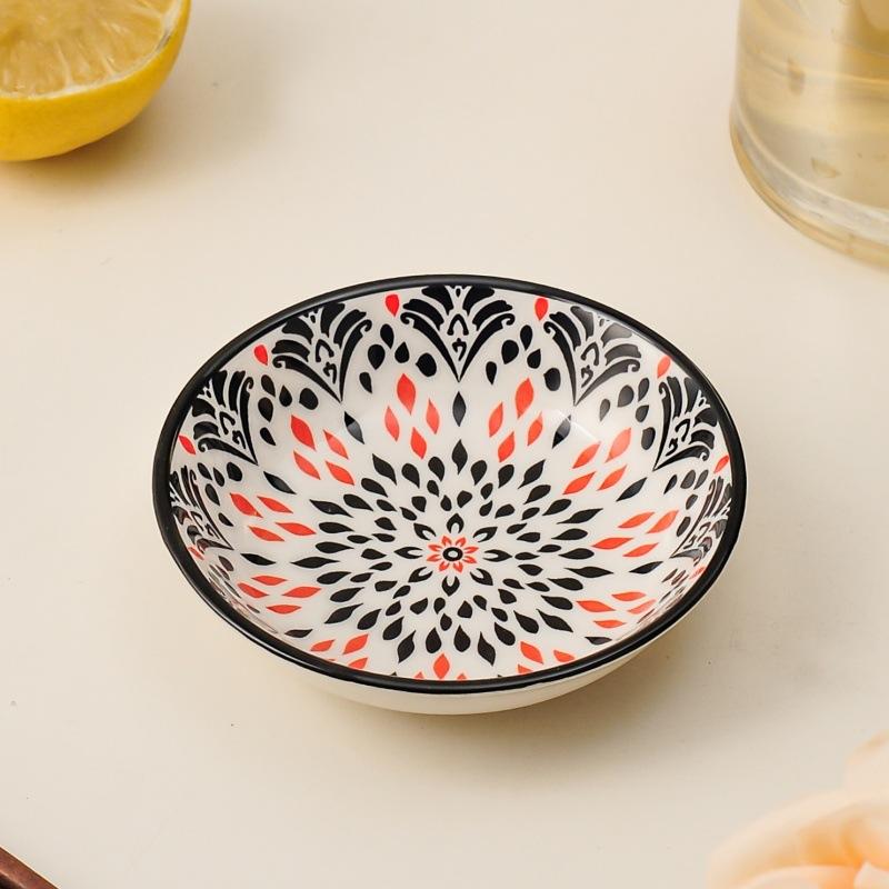 Керамические соусницы, тарелки в богемном стиле, соусные блюда, подходят для кухонь, ресторанов, суши-шопов и пикников