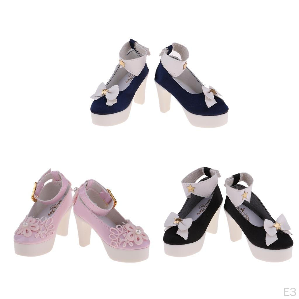 Модные мини-туфли на высоком каблуке с бантом для куклы 1/3 BJD SD Dollfie, аксессуары для праздничной одежды