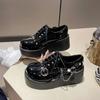 Женские туфли в стиле панк, туфли-лодочки на платформе, лакированные туфли Мэри Джейн для женщин, готические туфли с металлической цепочкой для косплея, милые ботинки