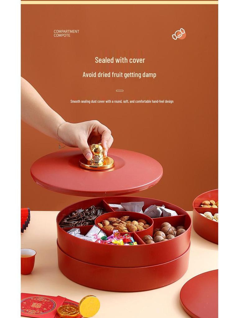 Дом Гостиная Коробка для демонстрации фруктов и закусок - Праздничная фруктовая тарелка и конфетница