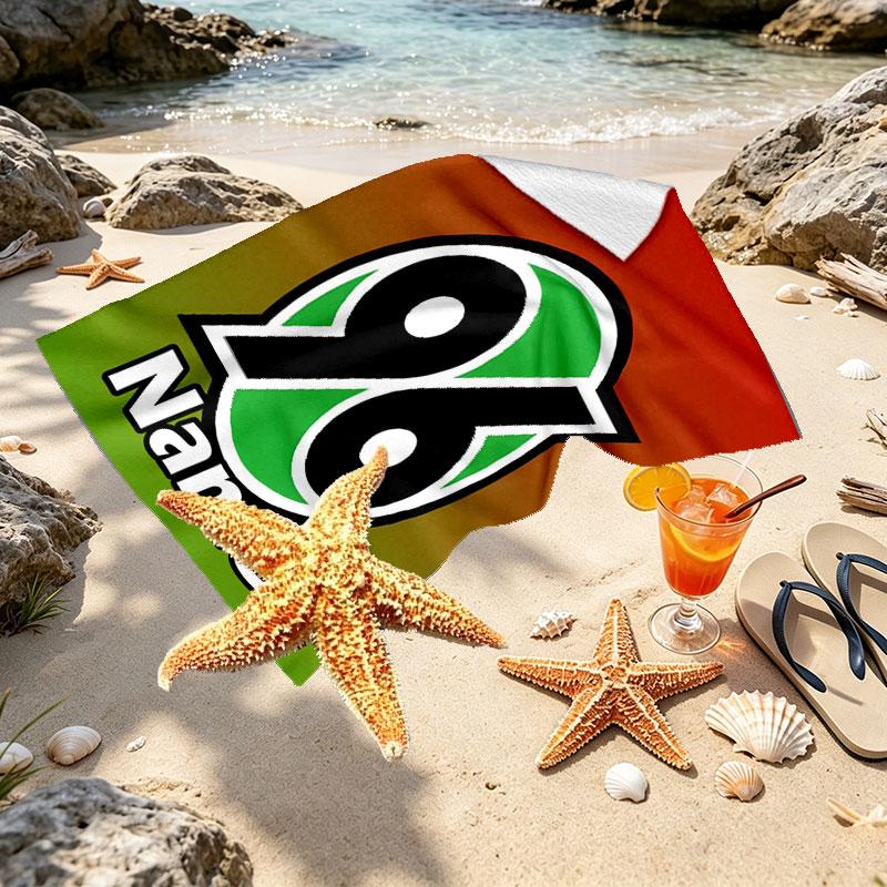 Custom Name Personalized Hannover 96 Football Print Beach Towel, for Trip Camping Beach Party Home Decor, Birthday Gift for Family & Friends