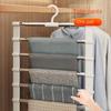 1Pc Stainless Steel Foldable Pants Hangers - Space Saving, Closet Organizers for Jeans, Leggings, Trousers, Slacks