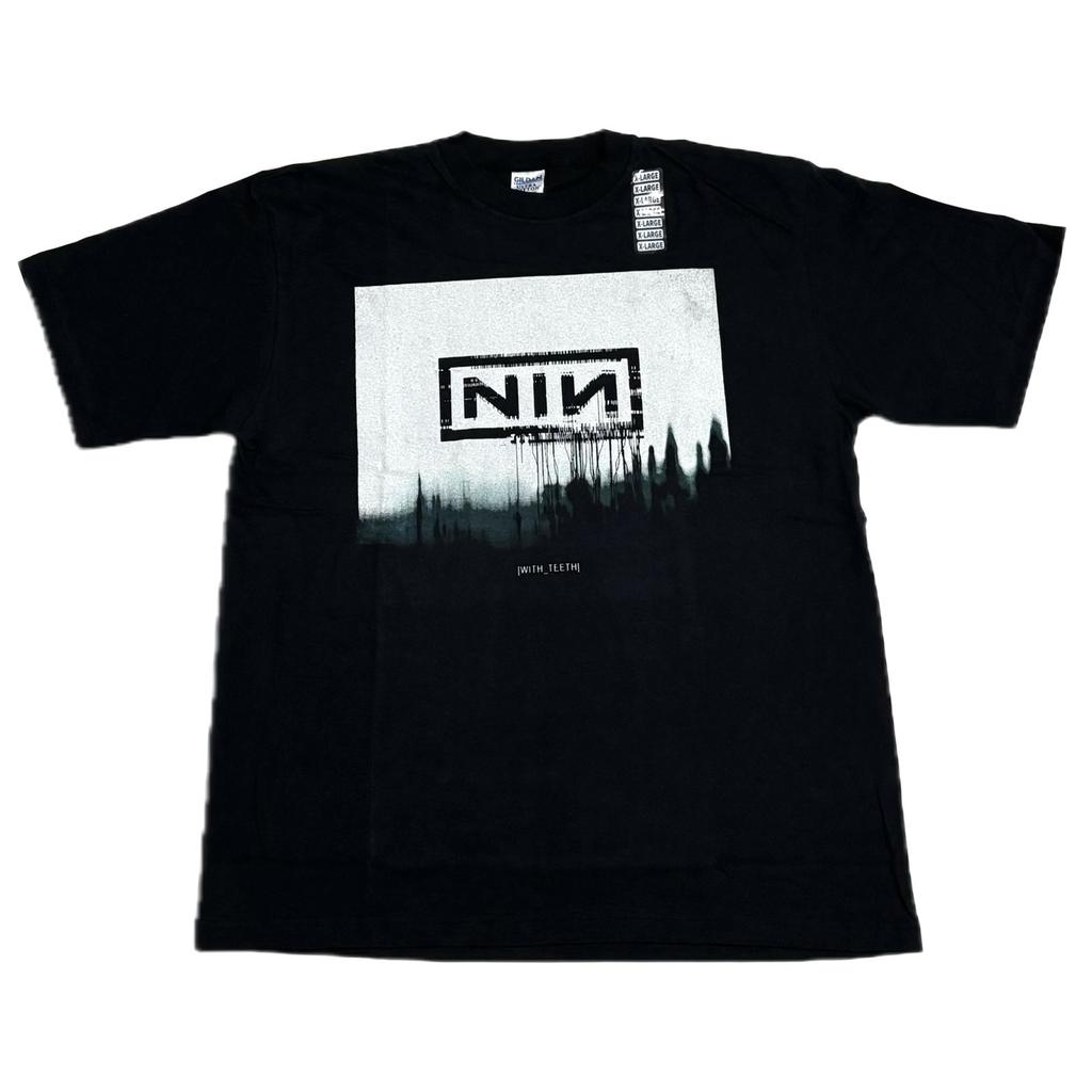 Винтажная футболка NIN Nine Inch Nails With Teeth 90-х Y2K Metal XL ПЕРЕПЕЧАТКА