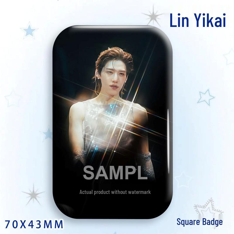Thai Star PP Lin Yikai Concert Support Badge: Laser-cut Square Brooch Ornament