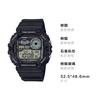 Casio СТАНДАРТНАЯ серия 100 метров водонепроницаемые модные спортивные кварцевые часы с полимерным ремешком мужские черным циферблатом WS-1700H-1AJF