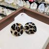 Акриловые серьги с леопардовым принтом для женщин Майярдовый темперамент круглые серьги-капли шарм новая трендовая бижутерия банкет