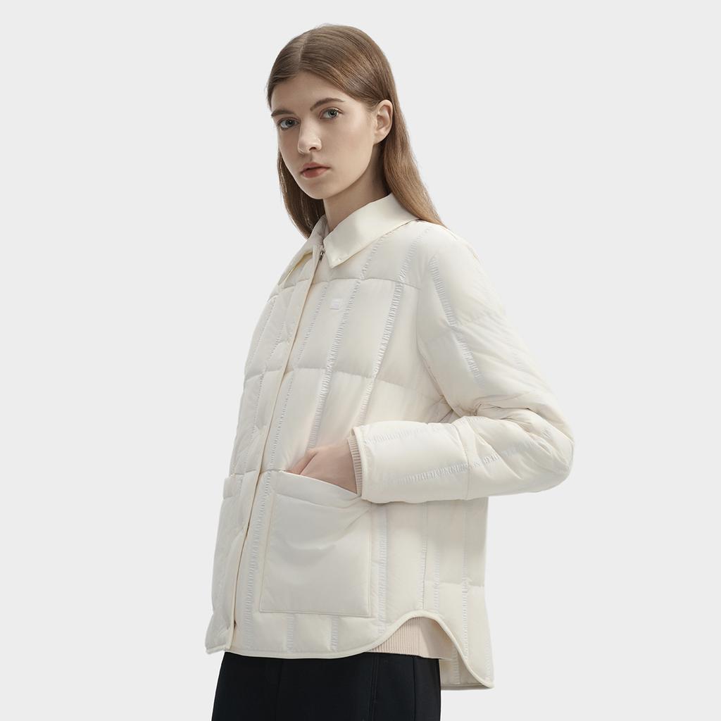 New FILA Down Jacket Women's Mist Lotus White F11W443908FIV