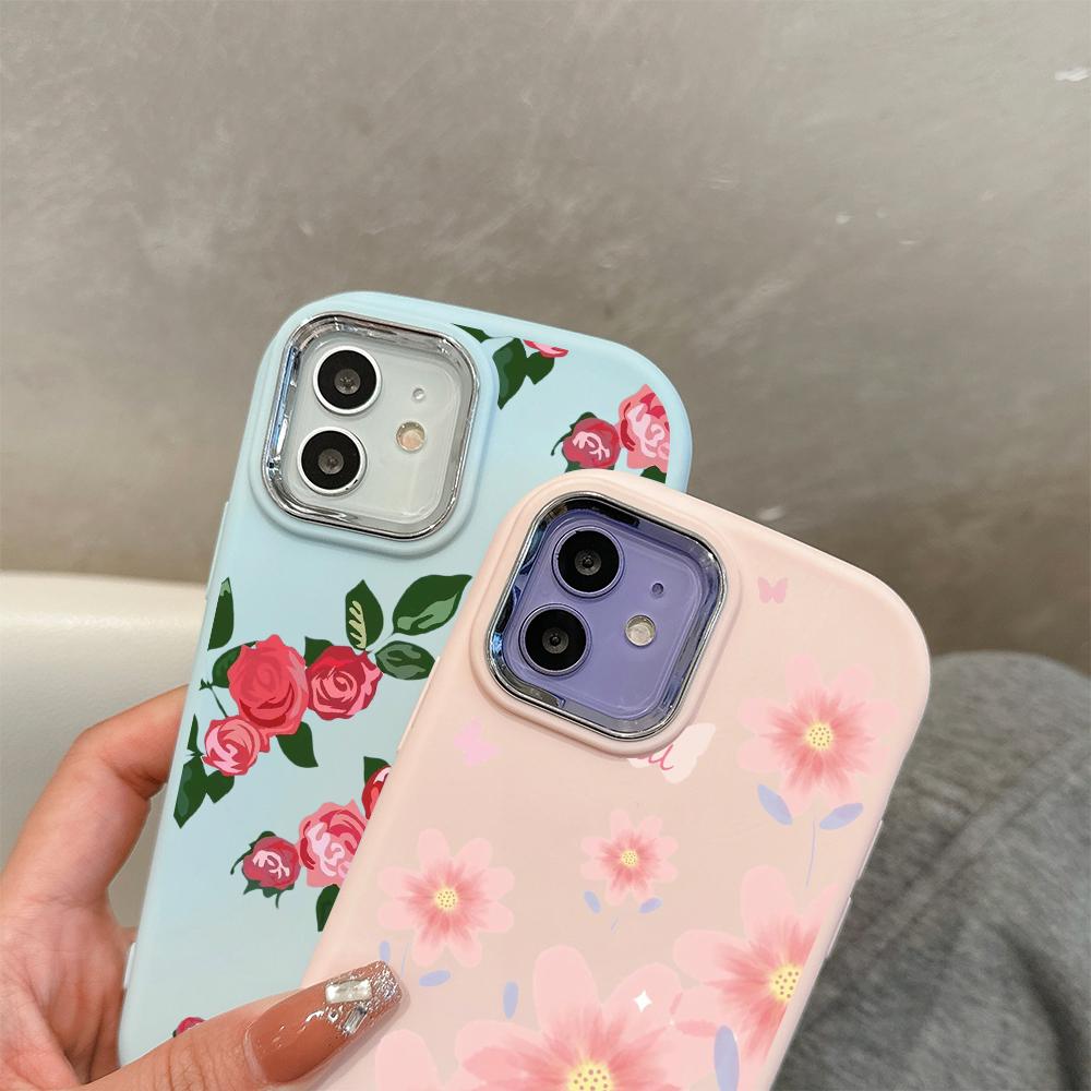 Solid Color Silver Edge Lens Fatty Casing Soft TPU Liquid Silicone Cover Shockproof Phone Case for OPPO Reno Realme OnePlus