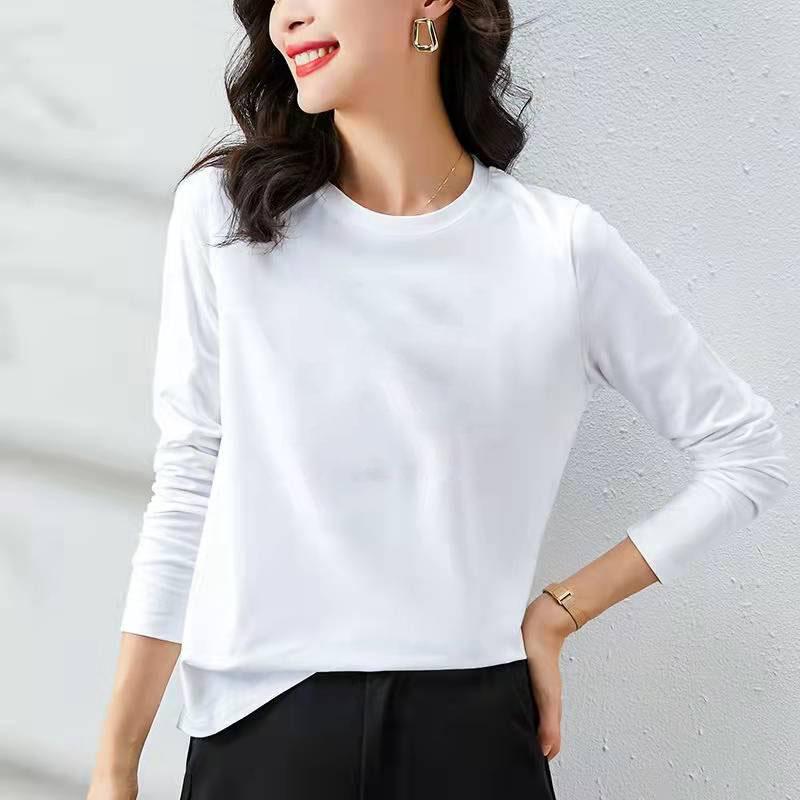 Весенняя футболка с принтом ромашки, пуловер с длинными рукавами, бутиковая нижняя рубашка, повседневная свободная рубашка для женщин