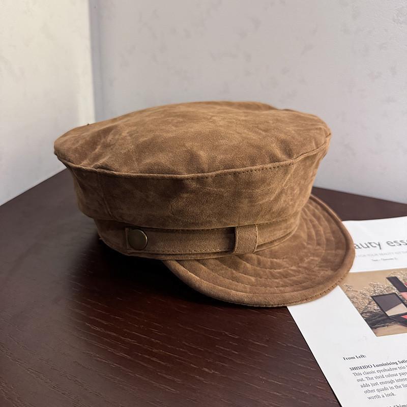 Beret Withsuede Vintage Fabric And Solid Color For Art And Lovers Fashion