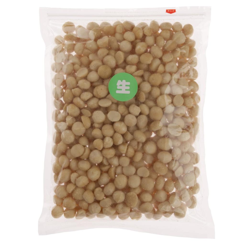 В орехах макадамия целиком половина сырых 500 г x 8 овощей [продается коробка] и кусочки, без добавок, без соли, без масла