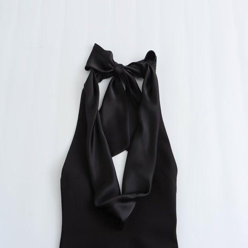 Fashion Style Fall and Winter New Arrival Female Stylish Silm All-Match Stitching Hanging Collar Dress 9194777 800