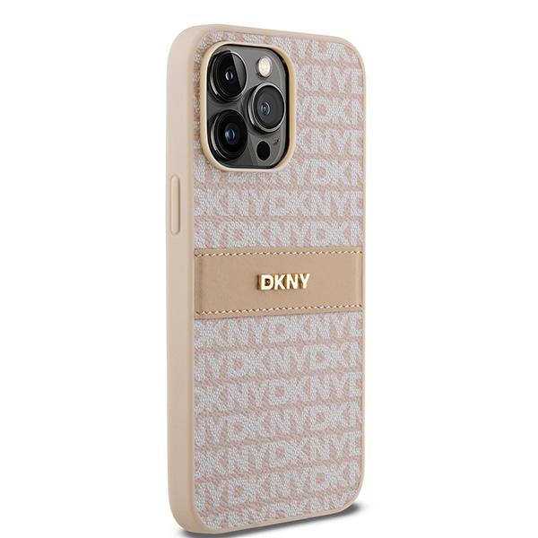 Dkny Dkhcp14Lprthslp Iphone 14 Pro6.1 Różowy/Pink Hardcase Leather Mono Stripe & Metal Logo