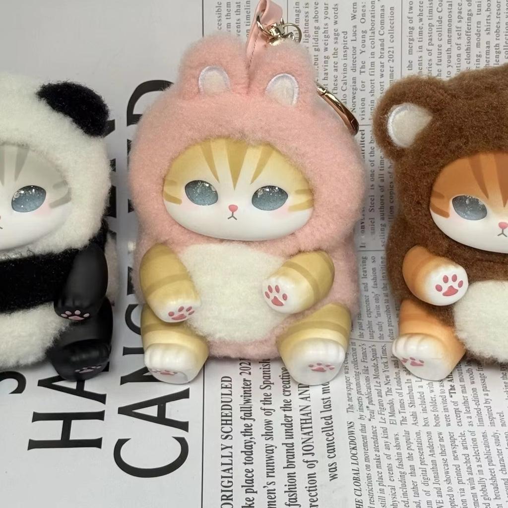 Новые виниловые игрушки Mofusand Серия Акула Кот Удивленный Коробка Игрушки Украшения Для Детей день рождения Девочки Подарок Кулон реплика