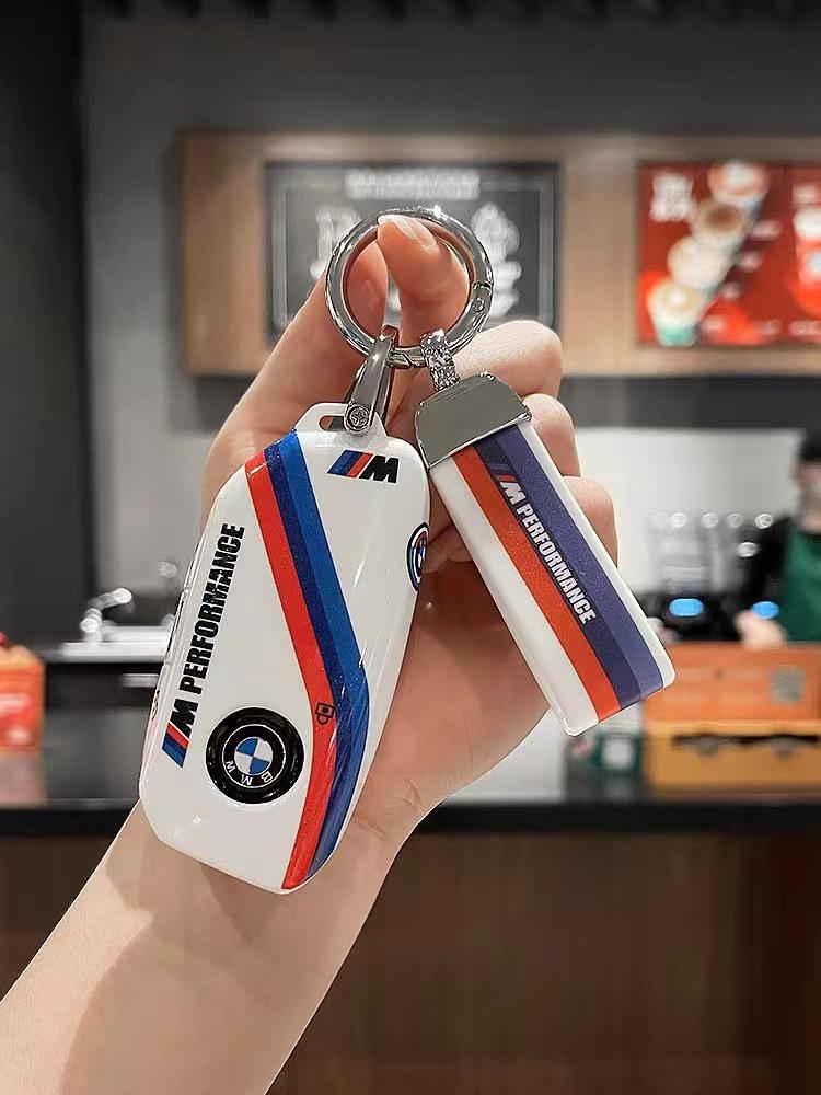 BMW X1/X3/X5/3 Series/iX3/325Li/530/320Li Key Case with Blade and Buckle for X2/X6